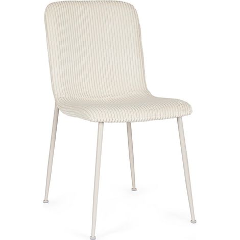 Set 6 Sedie da Pranzo in Fibra Sintetica, Costina Beige (1/5)