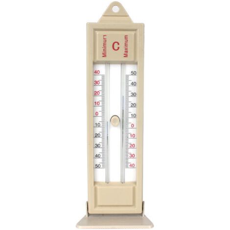 ALLIANDISUlisem – Thermomètre numérique Max-Min pour serre de jardin – Affichage clair – Support mural intégré – Matériau ABS et verre – Dimensions 24 x 8 cm (1/5)