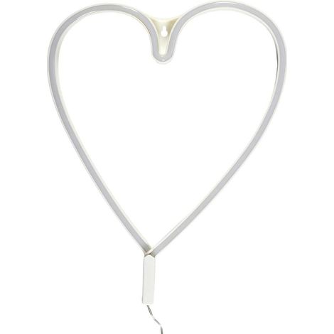 Lampe LED Effet Néon "Cœur" 30cm Multicolore (1/4)