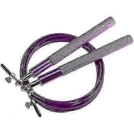 Corde à sauter rouge, corde à sauter en fil de fer, corde à sauter pour boxe, salle de sport, entraînement fitness, 3 mètres, vitesse réglable. (1/4)