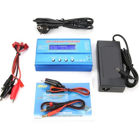 Caricabatterie digitale bilanciato LCD da 80 W per batterie LiPo NiMH RC, scarica rapida ad alta precisione compatibile (1/5)