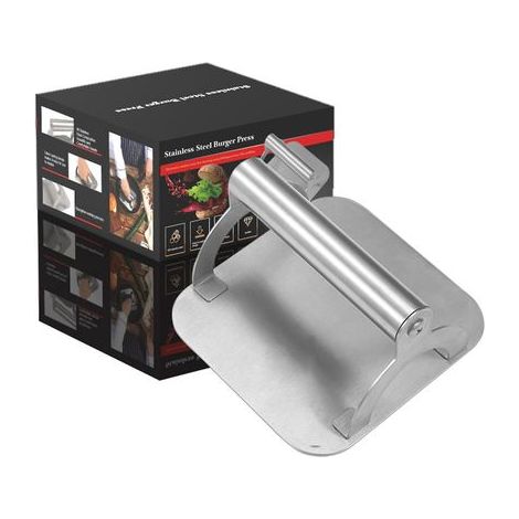 Non-stick Burger Press with Ergonomic Handle Food-grade Stainless Steel Burger Press Bacon Sausage (1/4)