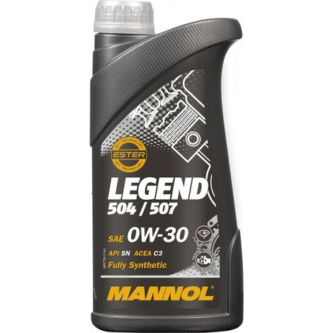 ACEITE DE MOTOR PARA AUTOMÓVILES MANNOL 0W30 LEGEND 504/507 1 LITRO (7730) (SINTÉTICO) (1/2)