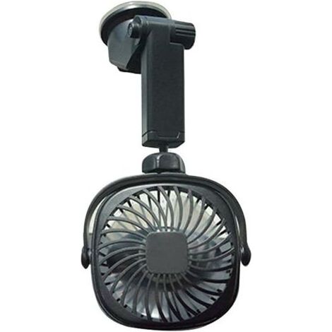 Ventilateur de voiture avec ventouse rechargeable USB Ventilateur USB personnel avec rotation à 360 degrés Ventilateur portable Mini ventilateur rechargeable pour la maison, le bureau, la conduite (1/4)