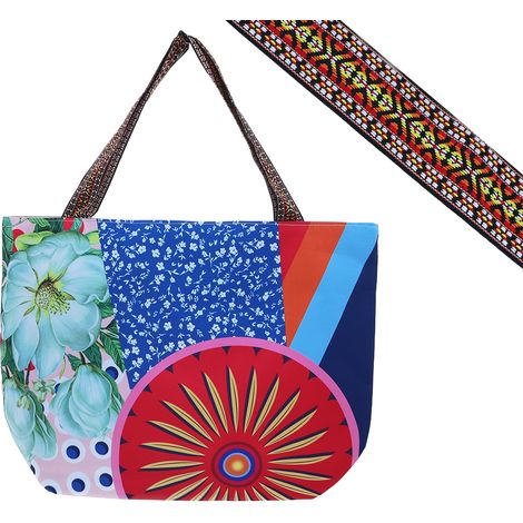 Borsa in tela con cerniera e stampa, borsa per la spesa ecologica (1/3)