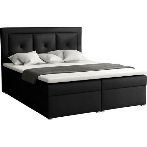 Lit boxspring Pomona 113, Victoria 14 869, Double, Continental, 180x200, Tissu, Disponible, 180x215x115cm (1/5)