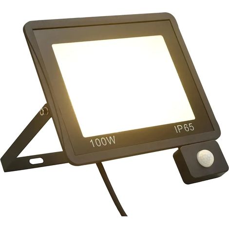Proiettore a LED con sensore per esterni 27 x 25 x 6 cm angolo di rilevamento 180° moderna finitura in alluminio nero 020046089