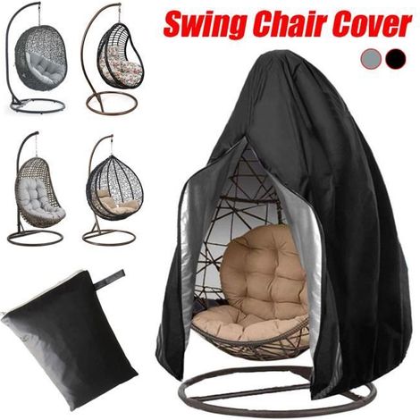 Housse de Chaise Swing Suspendue TEMPSA - Noir - 230X200CM - Anti-poussière en Plein Air (1/4)