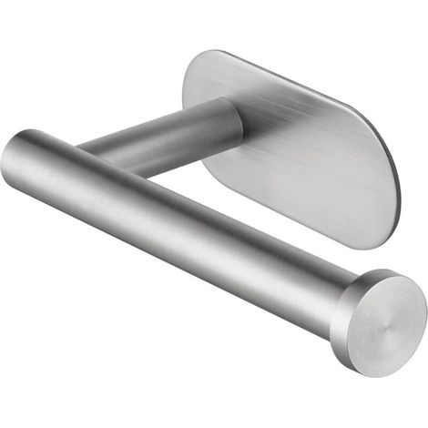Porte-rouleau papier toilette sans perçage en inox SUS304, adhésif, 1 pièce (1/5)