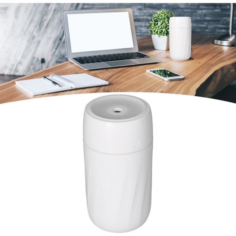 Mini-Luftbefeuchter 300 ml mit farbigen LED-Leuchten, zweistufigem Timer, Auto-Luftbefeuchter, USB-Anschluss, weiß (1/5)