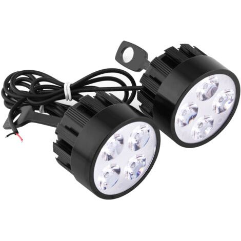 BUNTHAUS Phare de conduite, projecteur moto à excellent rayonnement thermique, universel, antichoc, haute luminosité, accessoire moto (1/5)