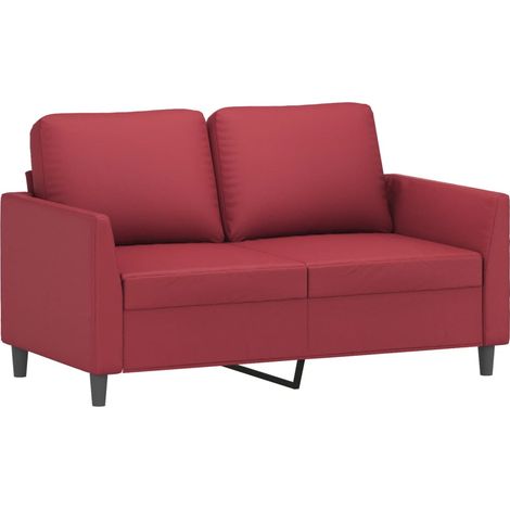 Canapé à 2 places,Sofa pour Salon,Banquette Rouge bordeaux 120 cm Similicuir CFW720015 (1/5)