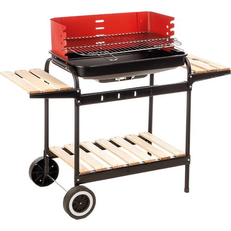 MAURY'S BARBECUE GRILL GARDEN RETTANGOLARE 45 X 85 X 105 CM RIPIANO IN LEGNO (1/2)