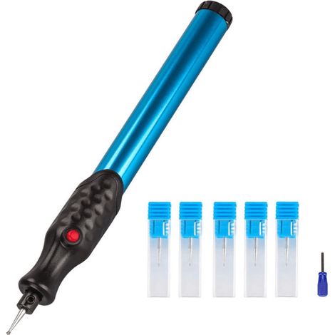 Stylo de gravure électrique sans fil, outil de gravure et de gravage avec 5 bits de pointe diamantés remplaçables, stylo de gravure pour métal, bois, verre, plastique, bijoux, cuir (1/4)
