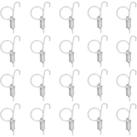 20 pcs Cage Porte Fixation Doigt Ressort, Métal Snap Loquet Crochet Multifonctionnel Cage Porte Mousqueton pour Cage Porte (1/4)