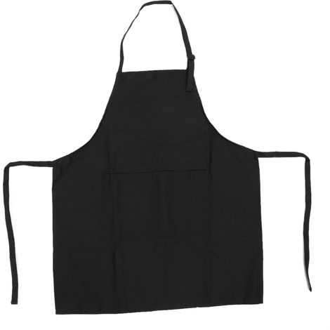 Tablier de cuisine unisexe noir imperméable, tablier de nail art à bretelle réglable, tablier uni pour homme et femme, protection anti-tâches. (1/5)