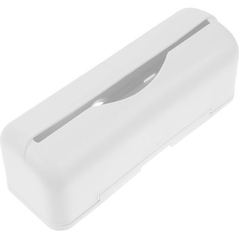 Wandmontierter Plastiktütenspender, Müllbeutel-Aufbewahrungsbox, Plastiktütenspender für Einkäufe – 18 x 6,5 cm – Weiß (1/2)