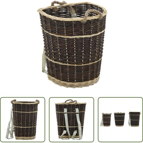 Panier bois de chauffage -  Sac à dos bois de chauffage sangles de transport 44,5x37x50 cm (1/5)