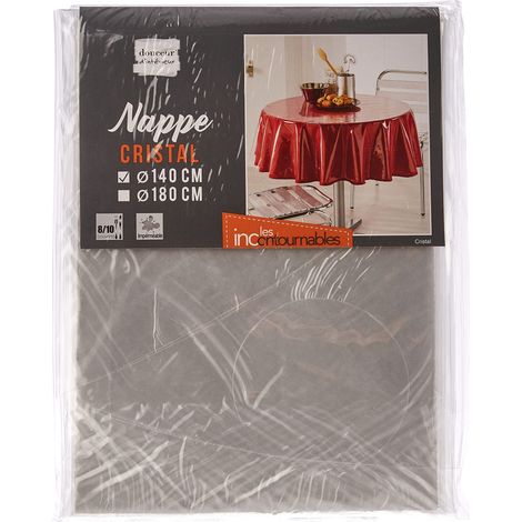 Decorline Tovaglia rotonda (0) 140 tinta unita cristallo trasparente 15/100e, trasparente, 140x1x140 cm