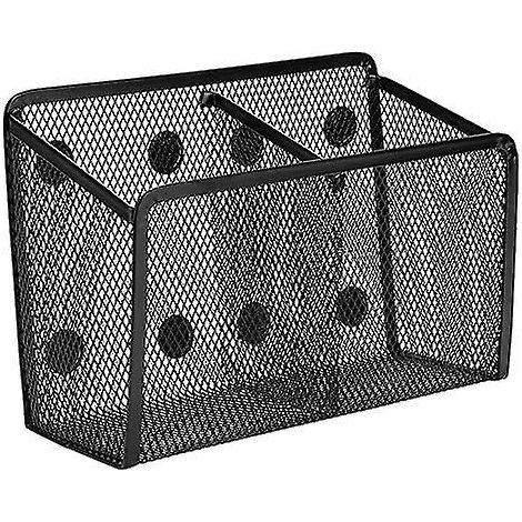 porte - Stylo Magntique, Panier Stylo Maill En Acier Inoxydable, (deux Carrs) Appareil D'criture En Mtal Pour Tableau Blanc, Tableau Noir, Cuisin (1/5)