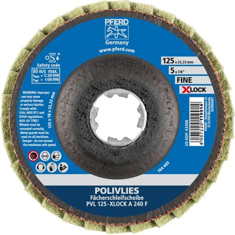 PFERD 44694213 POLIVLIES-Fächerscheibe PVL Korund Durchmesser 125 mm 5 St. (1/5)