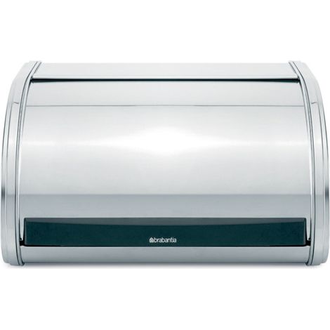 Brabantia Single Brotkasten/Rollbrotkasten, Brotbox, Brotbehälter aus Metall, Edelstahl, 339585