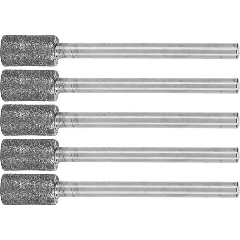Lot de 5 têtes de meulage diamantées cylindriques pour polisseuse électrique à dents Piglet (1/5)