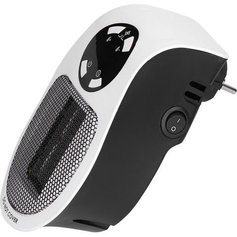 Radiateur électrique mural portable 500W mini noir et blanc - Chauffage d'appoint pour la maison (1/5)
