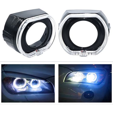 Feu De Jour LED Anneau Angel Eye 3 Pouces - Pour Phare De 76 Mm - Fonction Clignotant Et Feux De Croisement - 2 Pièces (1/4)