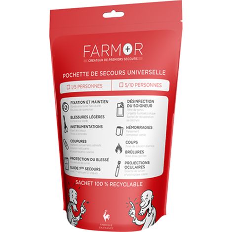 Pochette de secours FARMOR 'Universelle' 5/10 personnes - POC3517PE