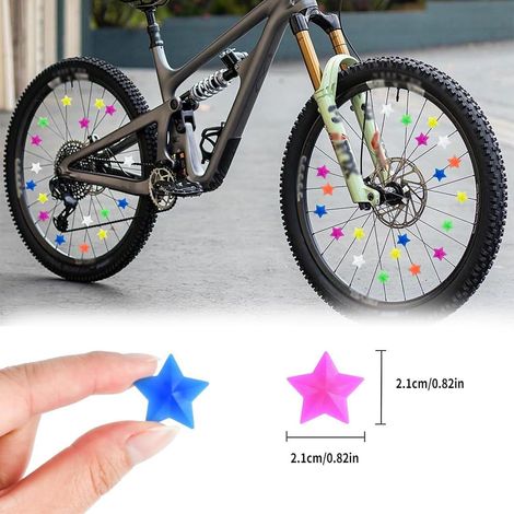 144 Perles de rayon,Étoiles et éclairs,Décoration colorée,Vélo enfant
