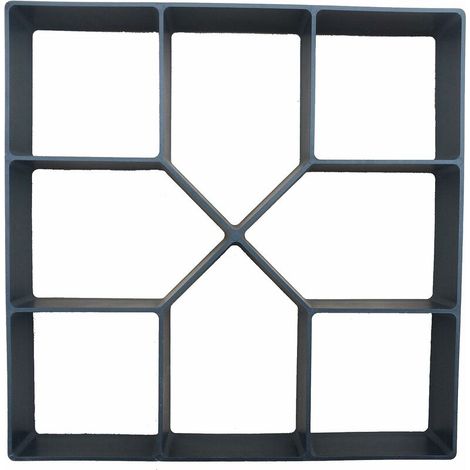 DEESSE SHOP - Moule de pavage en plastique 40 x 40 cm pour jardin, terrasse, allée, patio, trottoir, béton, ciment, moule de pavage réutilisable, moule de coffrage bricolage (1/4)