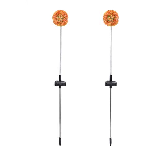 2 Solar-Gartenleuchten in Löwenzahnform mit 6 farbigen LEDs (1/5)