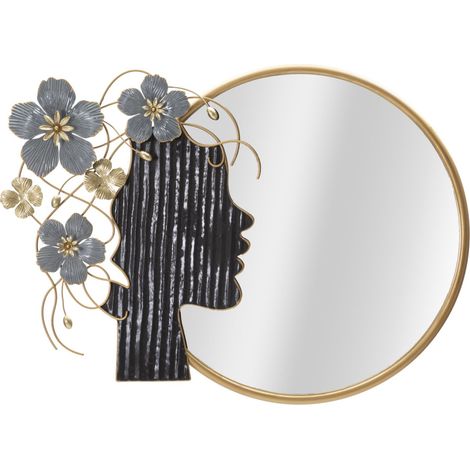 Miroir Mural Déco "Woman" 81cm Multicolore