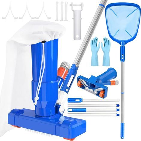 Pool-Staubsauger-Set, 168 cm, Aluminium, Nylon-Filterbeutel, für Teich und Springbrunnen (1/5)