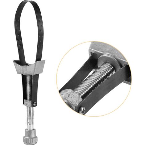 Clé Pour Filtre à Huile, Clé Demonte Filtre a Huile 60mm à 120mm, Clé De Courroie De Retrait De Filtre à Huile, Diamètre De Clé à Sangle En Aluminium D'outil De Retrait De Filtre à Huile Réglable (1/5)