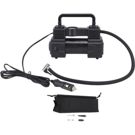 Gonfleur de pneus, compresseur d'air double cylindre robuste, avec lampe de travail LED, pour camion 12 V 120 psi