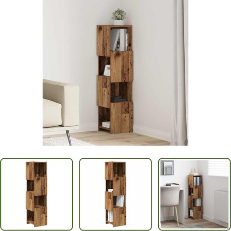 vidaXL Altholz - Eckschrank Altholz 25,5x25x102cm Holzwerkstoff (1/5)