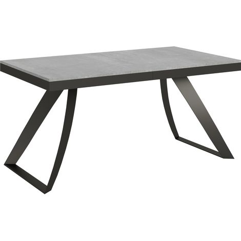 Tavolo allungabile 90x160/420 cm Proxy Evolution Cemento telaio Antracite (1/5)
