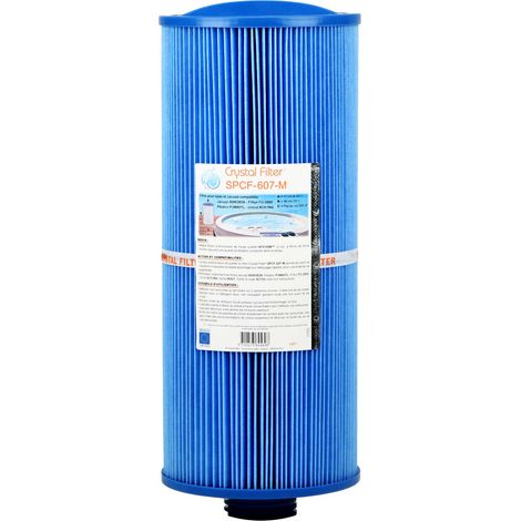 Filtre Spa Crystal Filter® SPCF-607-M antibactérien compatible Jacuzzi 6000383A - Pleatco PJW60TL-F2S - Darlly 60521 (1/5)