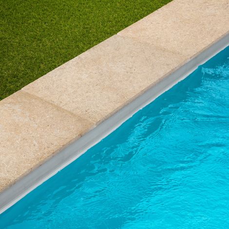 Margelle de piscine Pierre d'Egypte Bronze 60x40x2 cm Bord Droit (à l'unité) - RO'MA NATURE (1/4)