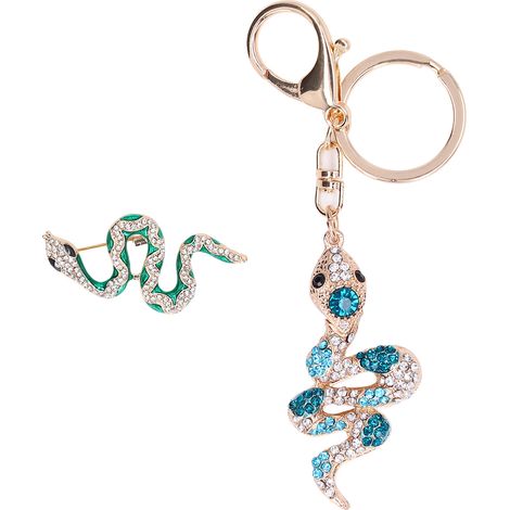 Snake Brooch Exquisite Design Premium Alloy Sturdy Durable Wear Resistant Wide Application Women Brooch with Keychain (1/5)