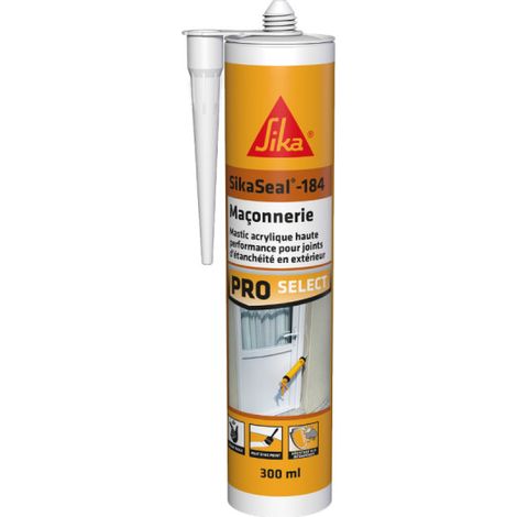 Sikaseal 184 blanco albañilería, cartucho de 300 ml.