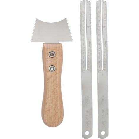 Kit rainurage manche guitare, outil luthier métal et bois, scie à rainures, remplacement frette, lot de 3 pièces (1/5)