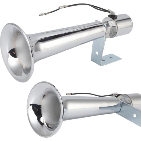 Avertisseur pneumatique universel ultra-puissant 180dB, trompe unique chromée pour voiture, camion, train, bateau, 12V-24V DC, klaxon sonore haute intensité. (1/5)