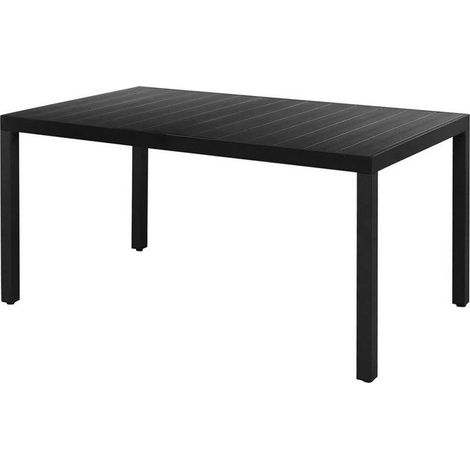 Table de jardin WPC et pieds métal noir Etrino 150cm (1/2)
