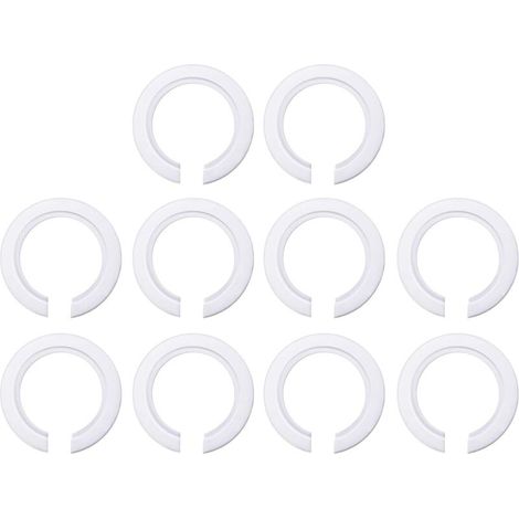 Ahlsen Lot de 10 bagues de conversion en plastique pour abat-jour E27 vers E14/B22, rondelle réductrice d'abat-jour E27, 42 mm à 29 mm avec anneau de fixation duplex, blanc (1/4)