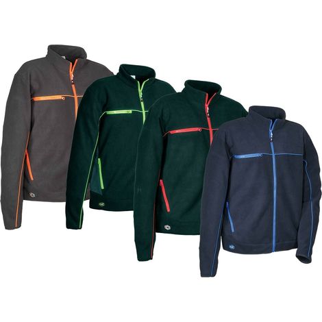 Felpa da lavoro in pile Cofra Asyma - XXL - Nero/Verde