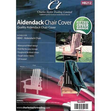 Charles Taylor Deluxe Aidendack Chair Outdoor Furniture Fitted Cover Green