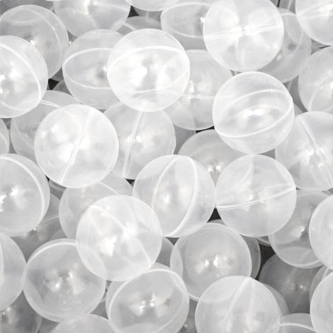 LittleTom set di 50 Palline 5,5cm per riempire piscine giocattolo Trasparente (1/5)